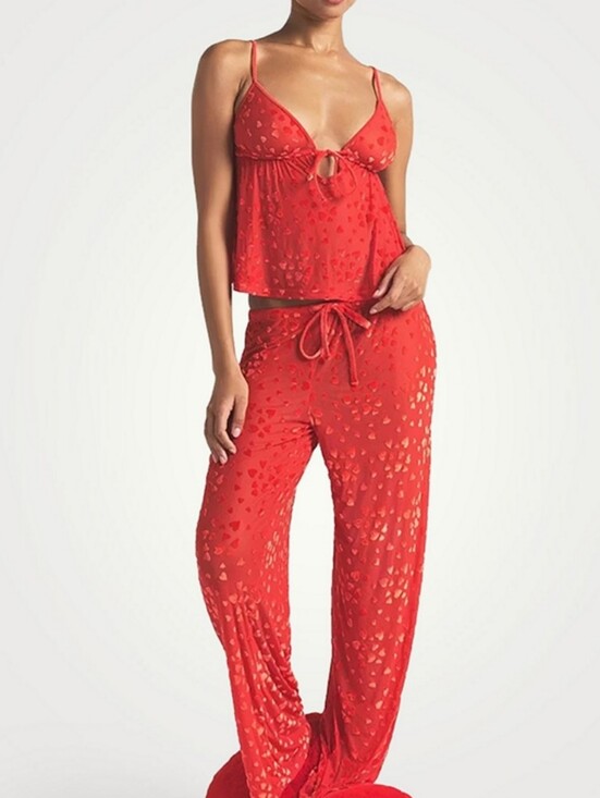 SKIMS Other - SKIMS Sheer Velvet Heart Cami And Pant Set